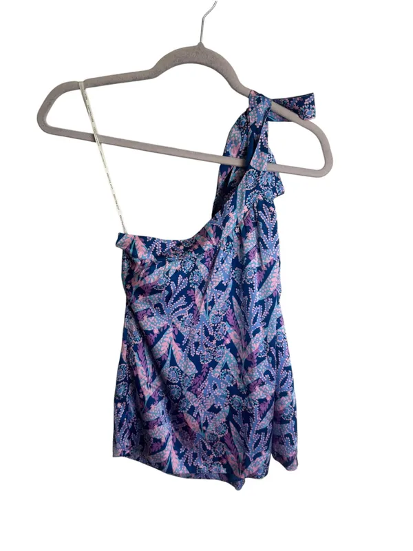 Lilly Pulitzer Becker One Shoulder Top, Barton Blue- Star Gazing NWT 2 - Image 4