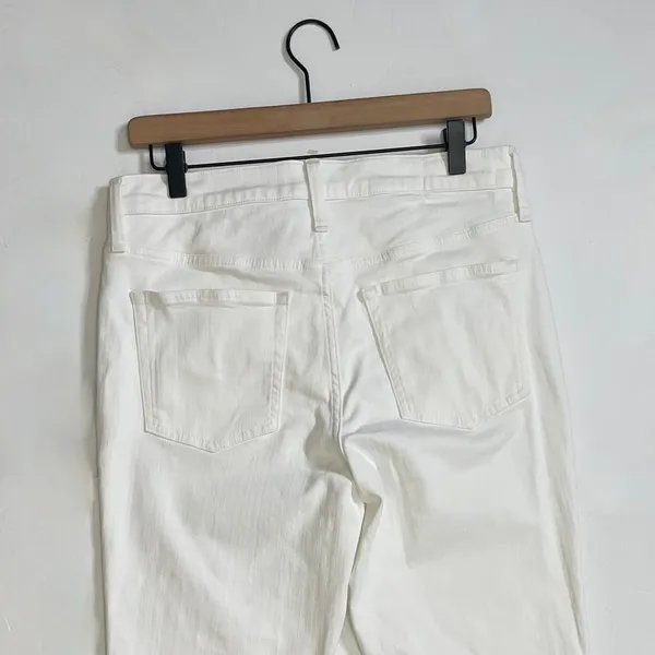 NWT!! J. CREW White Slim Jeans '03‎ 2003 Stretch Solid White High Rise Size 29 - Image 8