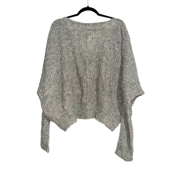 Free People Moonbeam Alpaca Blend Knit V-Neck Oversized Sweater MEDIUM - Image 5