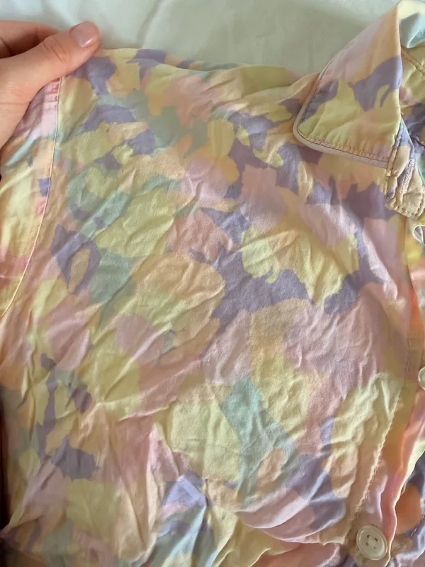 Target multicoloured tie-dye button-up pajama set Size XS #tie-dye #romper - Image 5