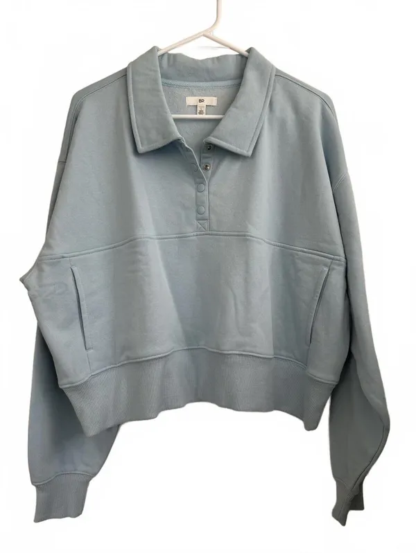 BP Polo Fleece Sweatshirt Light Blue Size Large - Image 5