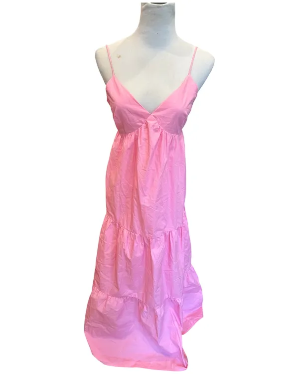 NWT Cloud Ten Pink Maxi Dress Tiered Strappy Back Summer S - Image 2