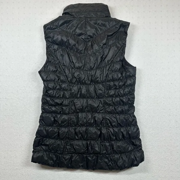 Athleta Women’s Black Goose Down Puffer Vest Size S Full Zip Quilted - Image 6