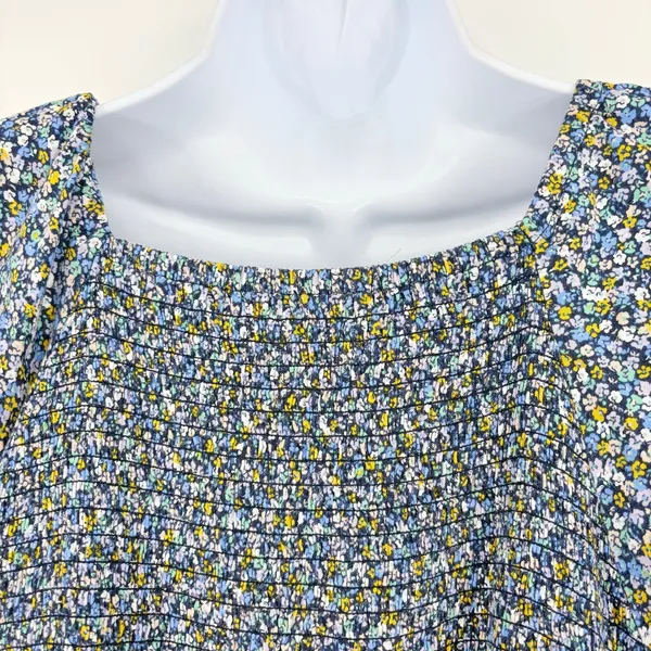Old Navy Floral Maxi Wrap Dress Sz L Boho Peasant Cottage Ditsy Floral Romantic - Image 7