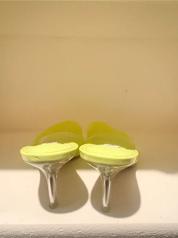 Steve Madden Neon Lime Slide Mules - Image 4