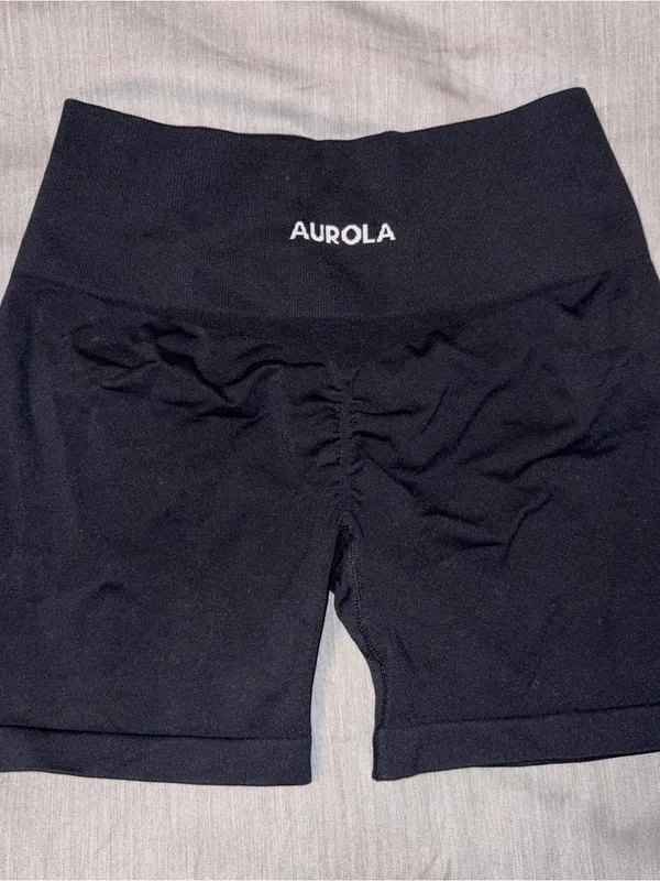 Aurola Black High Waist Bike Shorts 4”, Small, From Amazon - Image 3
