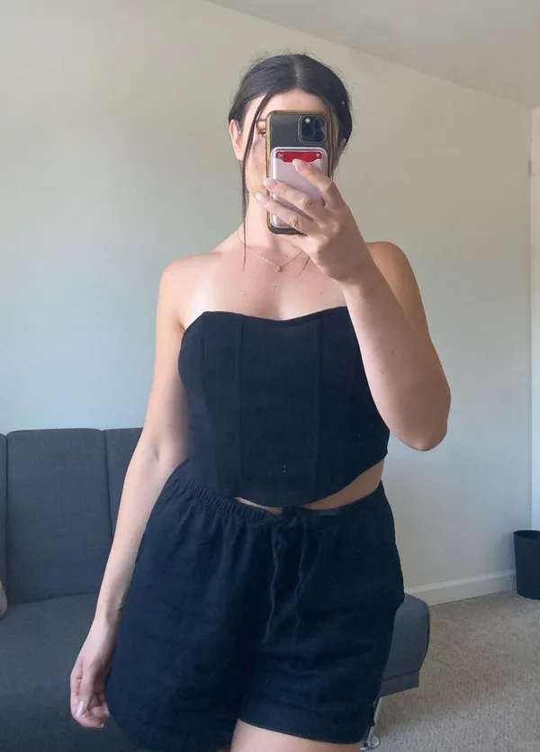 Corset top Black Size M - Image 2