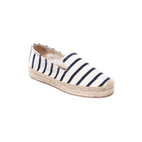 Soludos‎ Smoking Slipper Espadrille slip on shoes striped black tan size 5 - Image 2