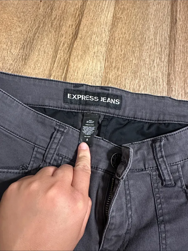 Express gray skinny cargo pants‎ size 8 - Image 2