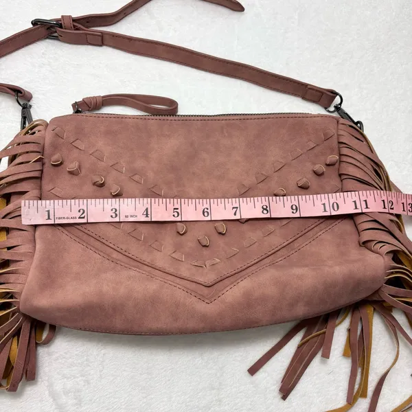 Danielle Nicole Western Pink Crossbody Bag‎ with Fringe - Image 9