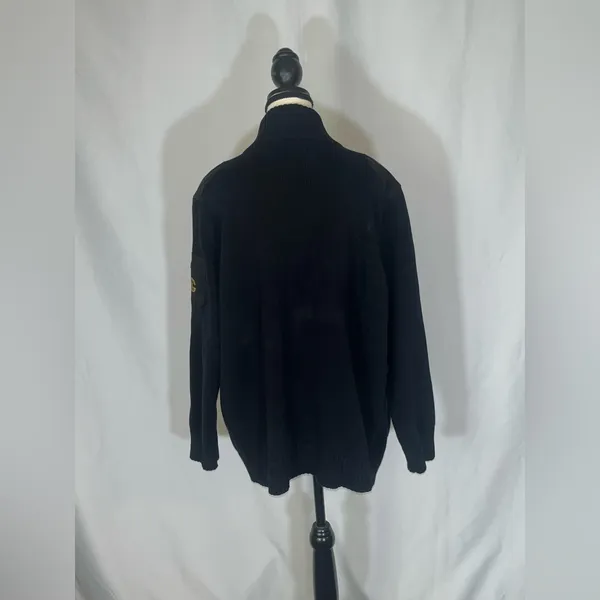 Lauren Ralph Lauren Epaulet Gold Arm Patch Zip Sweater - Image 5