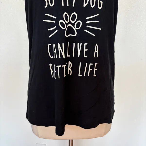 Bear Dance Black Dog Lover Racerback Tank Top - Image 3