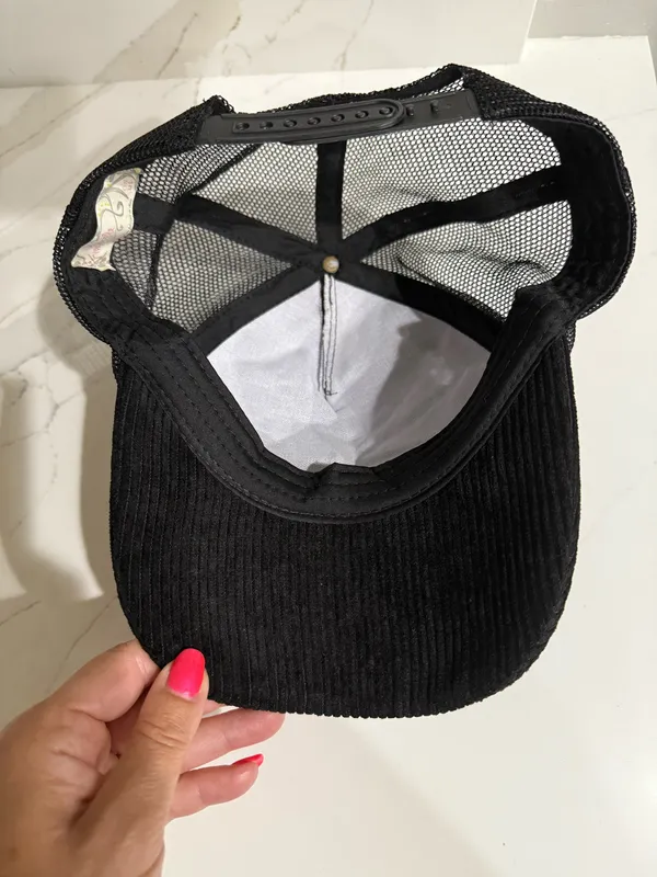 Free People Corduroy black trucker hat - Image 3