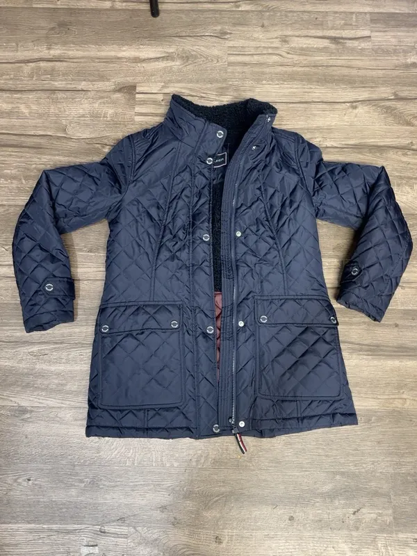 Tommy Hilfiger Women’s Navy Quilted Jacket Sherpa Lined Size S - Image 3