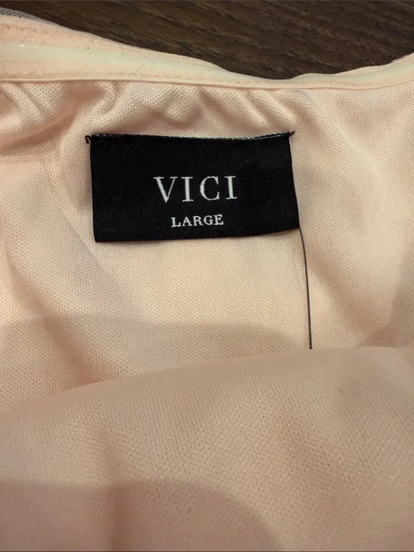 VICI Cassie Strapless Floral Embroidered Midi Dress Large NWT - C39-311 - Image 3