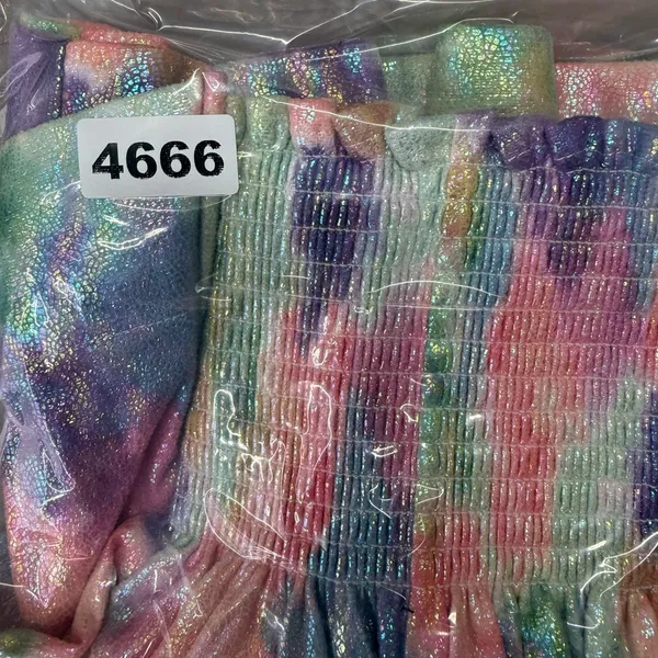 Queen of Sparkles rainbow tie dye smocked party club shorts‎ size xs - Image 5
