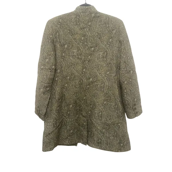 Karen Scott Paisley Print Button‎ Front Jacket Career Office Coat Size 14 - Image 6