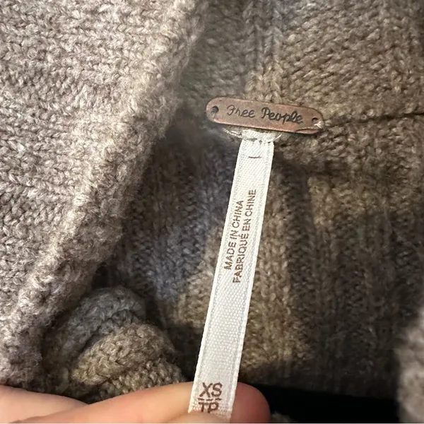 Free People Cuddle Bear Admiral Sweater Double Breasted Button Front Womens XS - Image 5