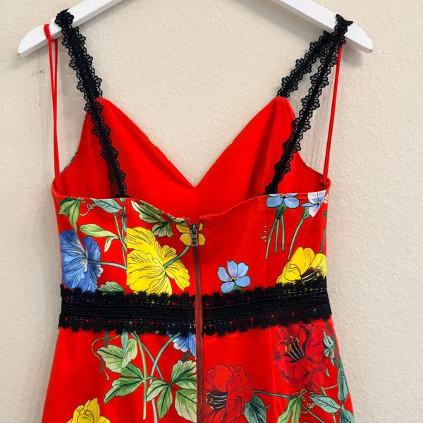 Alice + Olivia Kirby Seine Garden Mini Dress Size 0 Ruffled Floral-Print Lace - Image 6