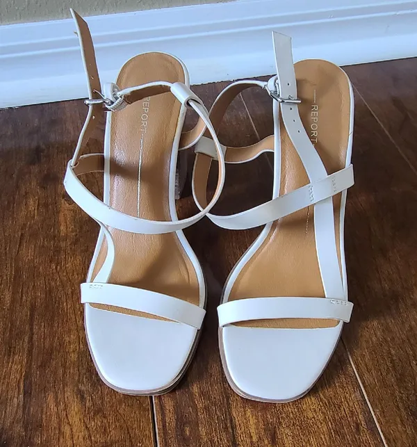 strappy white sandals - Image 2