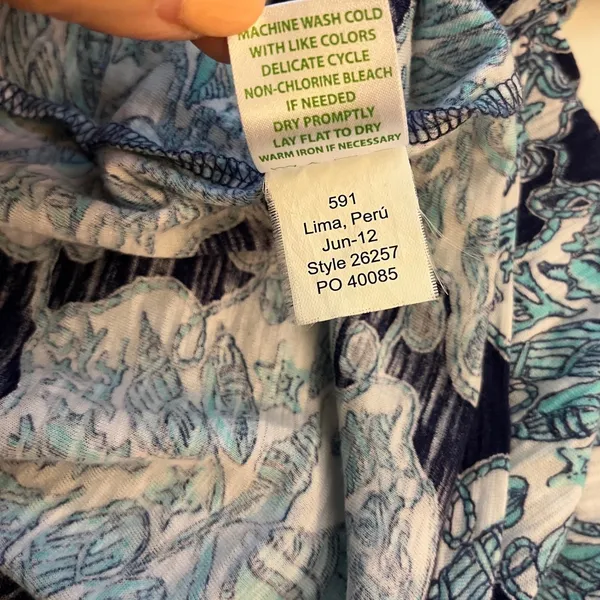 Lilly Pulitzer Hey Sailor Somerset Dress XL Cotton Mermaid Shell Ruffle Coastal - Image 7