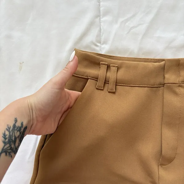 Zara Mini Skirt Womens XS Brown‎ Pockets Officechic Corpcore Business Casual - Image 2