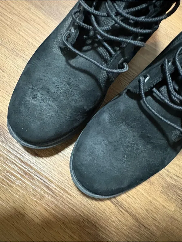 Timberland Premium Waterproof Boots Womens 9.5 Black Nubuck Lace Up A1I56S - Image 8