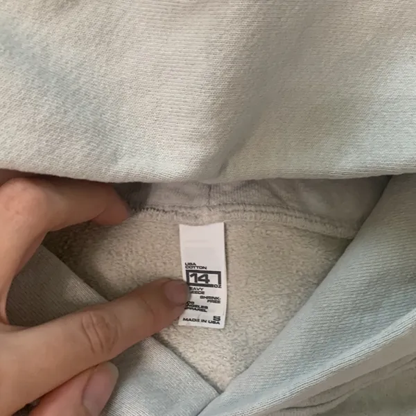 American Apparel Hoodie sweater long sleeve cotton warm top garment dye classic shirt - Image 2
