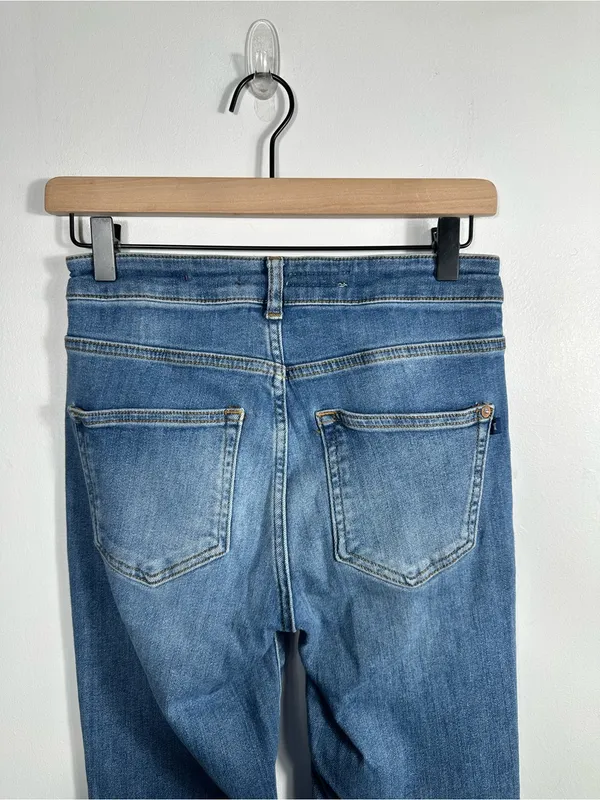 Pilcro Anthropologie High Rise Flare Jeans Womens 25 Medium Wash Stretch‎ Denim - Image 6