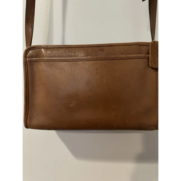 Vintage COACH NYC New York Legacy‎ British Tan Leather Shoulder Bag Purse USA - Image 7