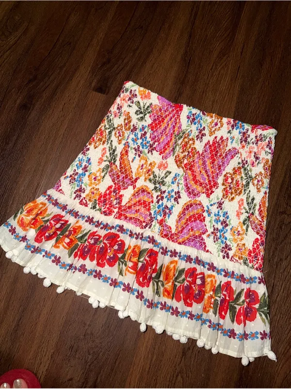 Nwot FARM RIO SPRING BANANAS MINI SKIRT pom $140 fall - Image 10