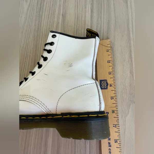 Dr. Martens White and Black Lace-Up Boots - Image 11