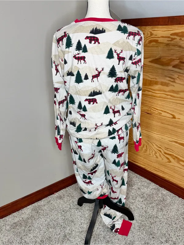 PJ Place Family Matching Pajama Set Bunny’s Tail Medium M Shirt Pants Christmas - Image 2