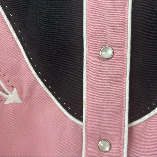 Vintage Roughrider by Circle T Pink Western Button Up Shirt - Image 4