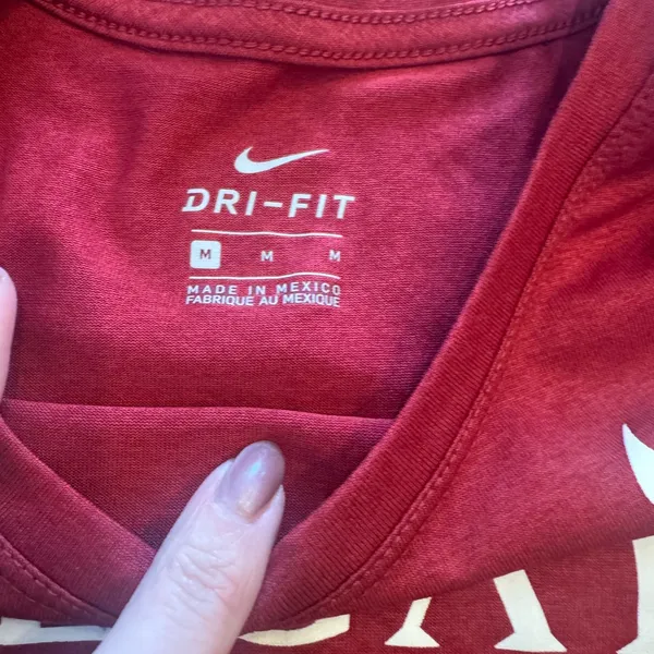 Nike Colgate Maroon Red Dri-FIT T-Shirt - Image 3