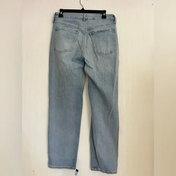 Old Navy Light Blue High Rise Distressed Jeans - Image 4