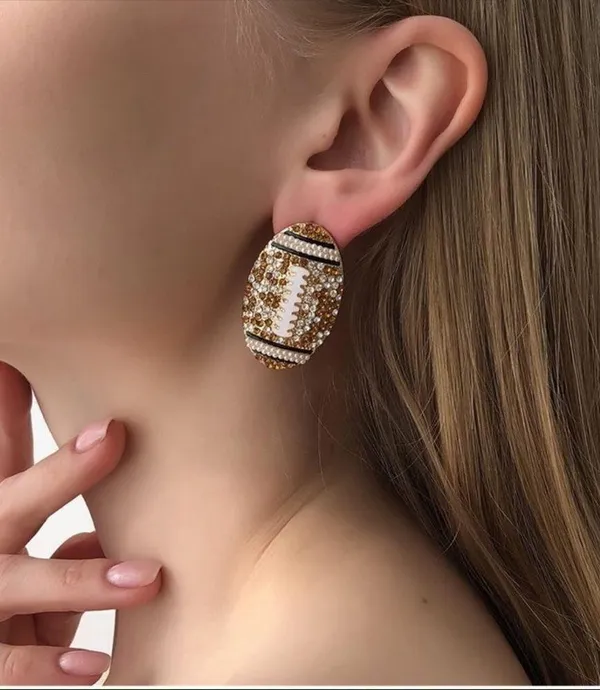 Bauble Bar "Game Day Glam" Football Earrings - Image 4