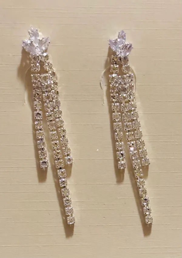 & Other Stories Silver Crystal Necklace, Earrings & Bracelet Jewelry Set(Fashion Jewelry) - Image 10