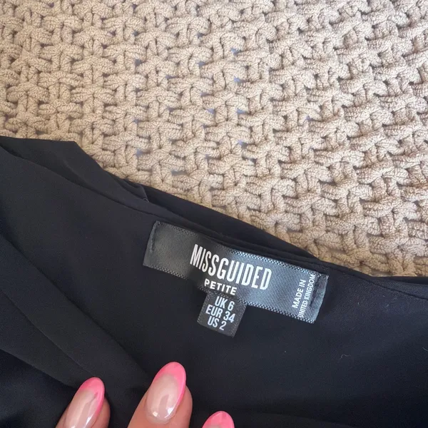 Missguided Black One Shoulder Ruched Mini Dress - Image 3