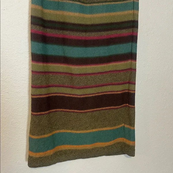 DOUBLE‎ D RANCH- Southwest Stripped Knit Maxi Skirt Linen/ Nylon Blend Size XS - Image 4