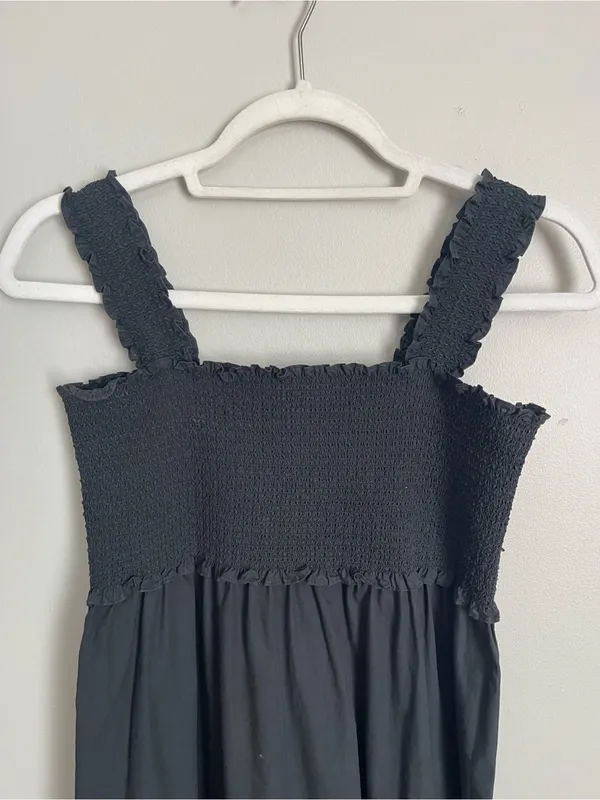 RAILS Black Organic Cotton Blend Smocked Dress Sz M - Image 3