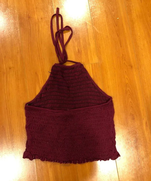 Tilly's Maroon Halter Crop Top - Image 3
