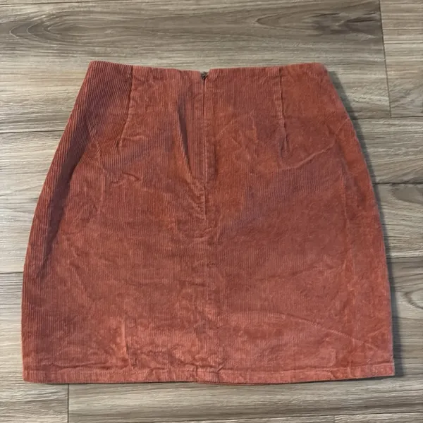 Aeropostale Burnt Orange Mini Corduroy Skirt - Image 3