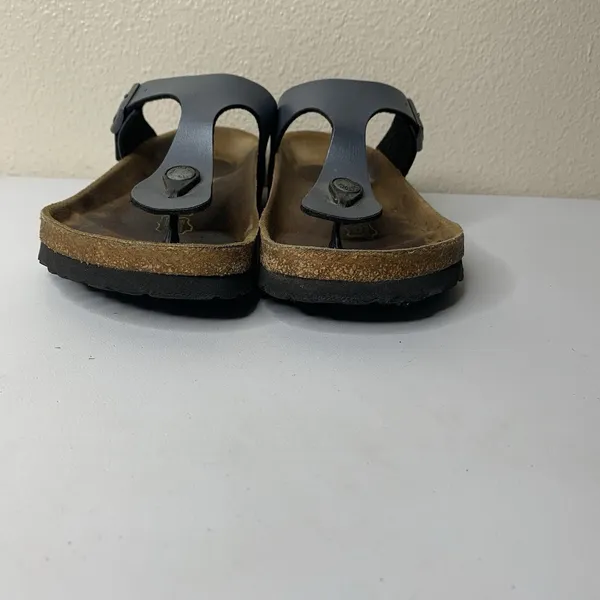 Birkenstock Gizeh Leather Thong Silver/Gray Sz 37 US 6 Regular Sandals Slip On - Image 4