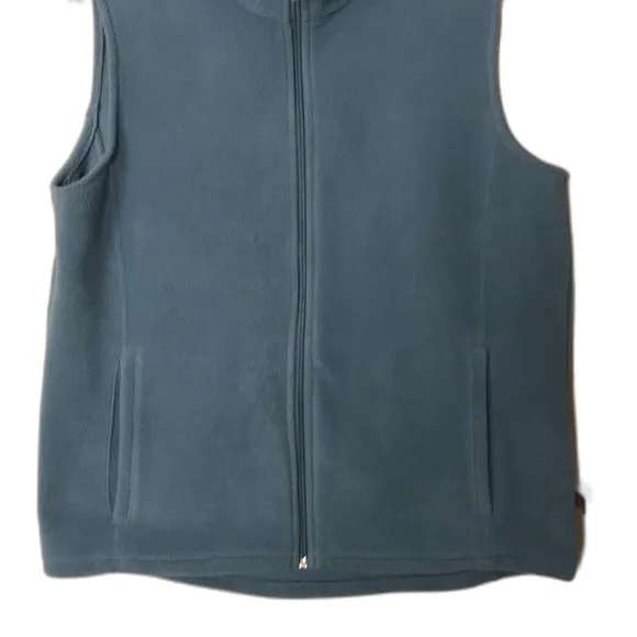 Woolrich Women's Cozy Zip Up Fleece‎ Vest Blue Size Medium - Image 3