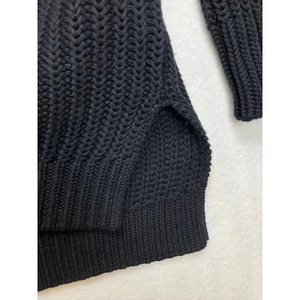 Lauren Ralph Lauren Black Cable Knit Cotton Sweater‎ Women's Size Medium - Image 7