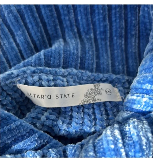 Altar'd State Blue Cropped Sweater - Image 2