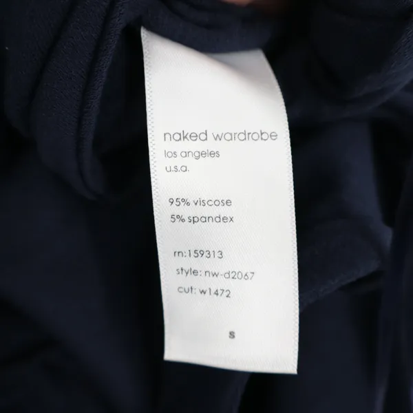 Naked Wardrobe Navy One Shoulder Side Tie Cutout Maxi Dress S - Image 6