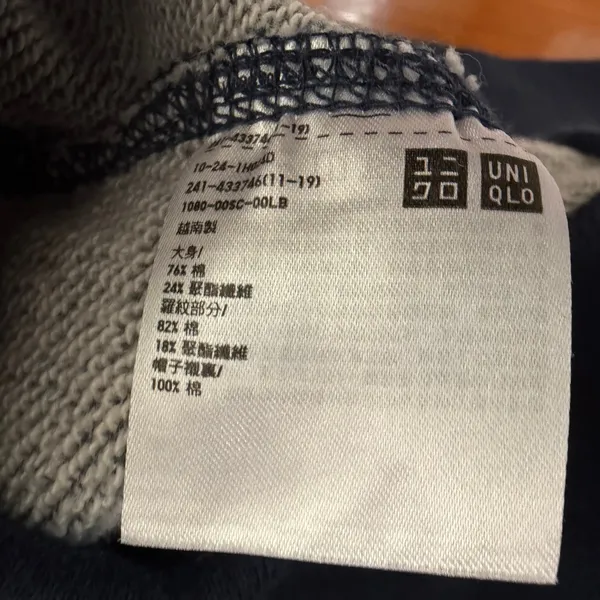 Uniqlo Hoodie Women Large Blue Excellent Zip Up Heathered Raglan Soft - Image 4