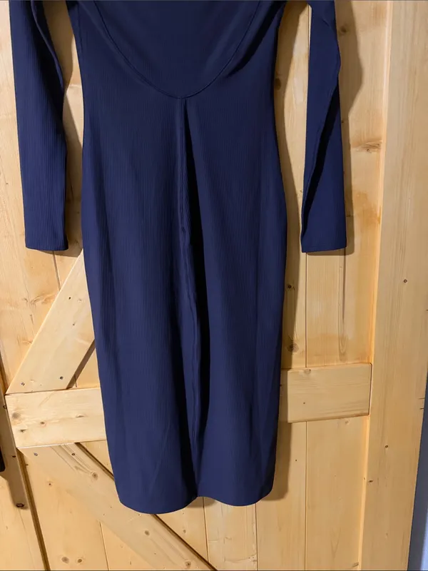 Lululemon All Aligned Ribbed Long-Sleeve Midi Dress - Purple/Grey - Size 4 - Image 12